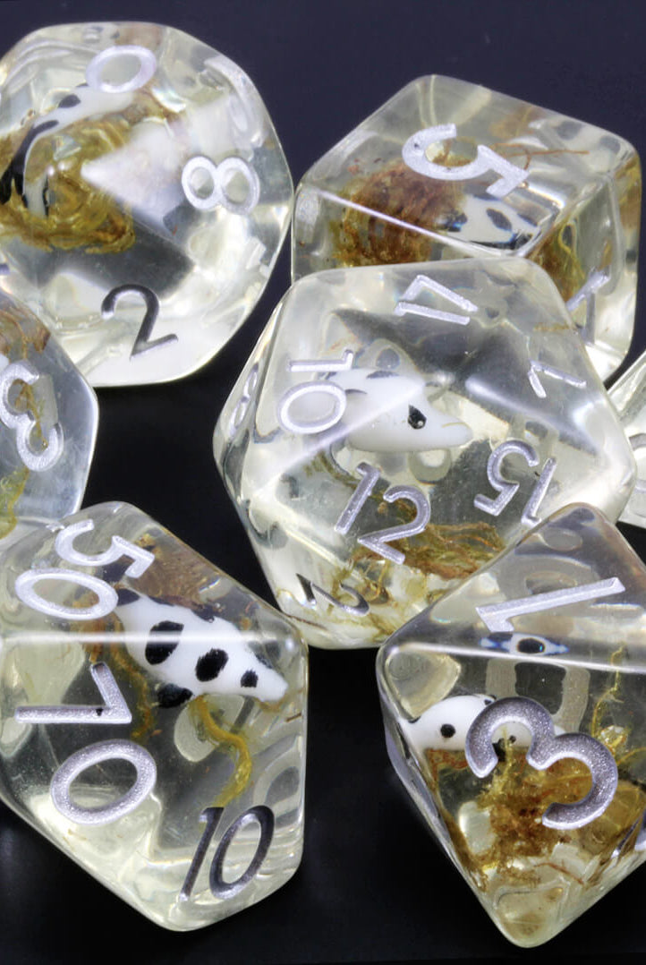 Koi Fish Dice Black White 2