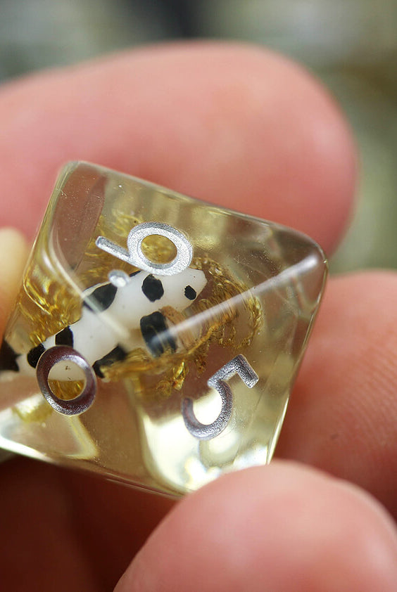 Koi Fish Dice Black White 4