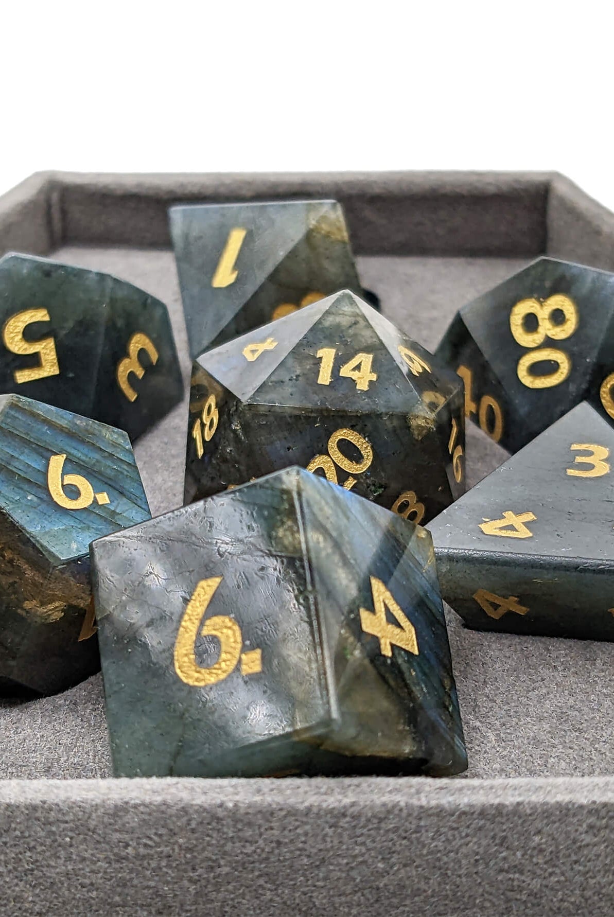 Gemstone Labradorite Dice for dnd games