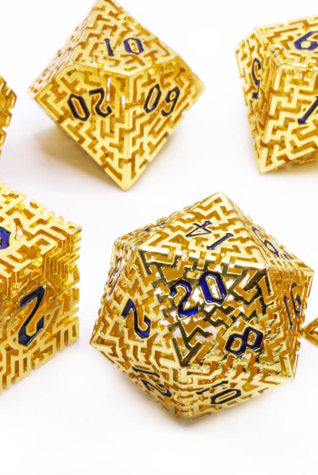 Labyrinth Gold DnD Dice 2