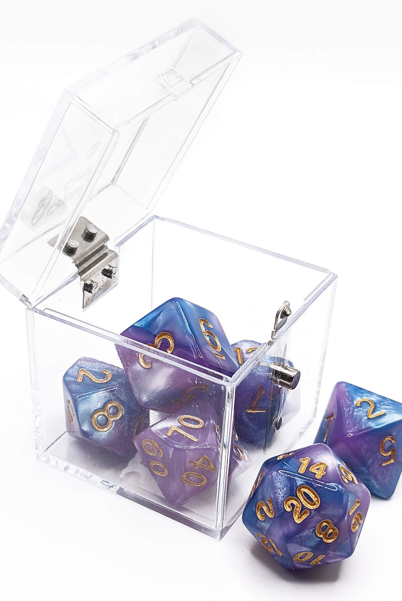 Crystal Caste Twins Dice Light Blue Pink