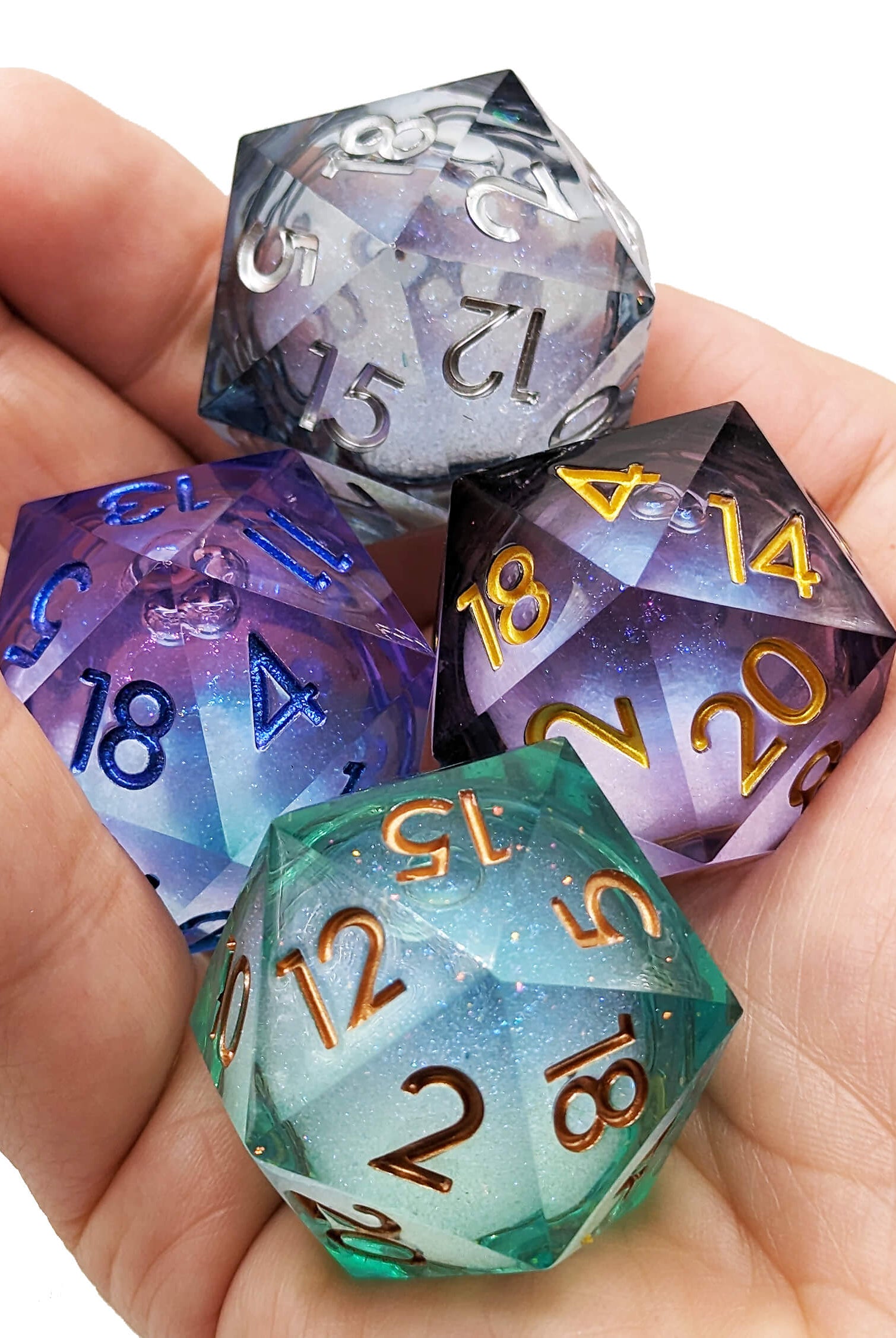 Liquid Core D20 Dice for TTRPG games