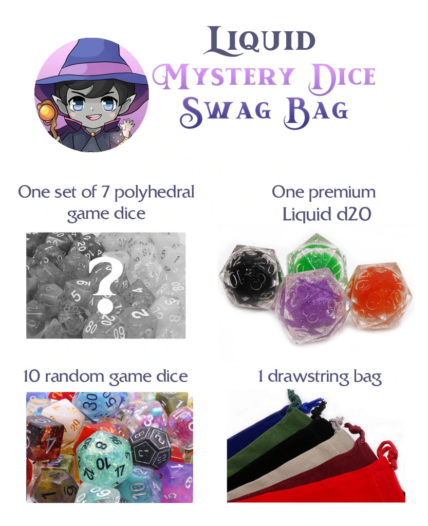 Mystery Liquid dice swag bag