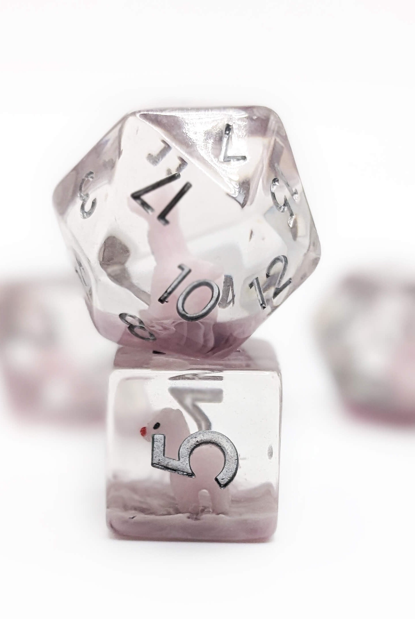 Pink Llama dice for ttrpg games