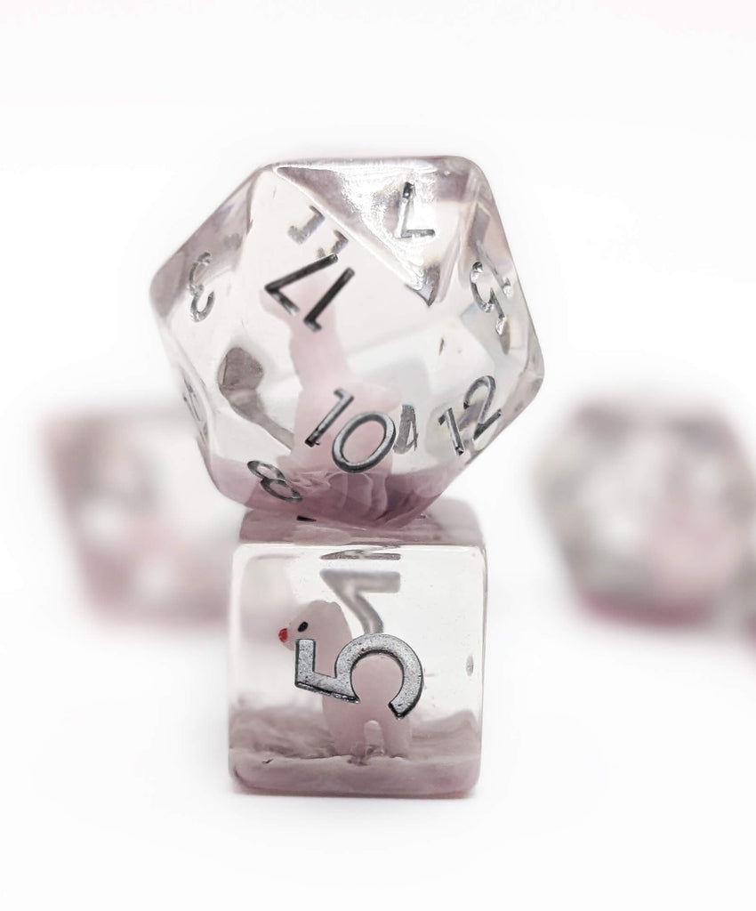 Pink Llama dice for ttrpg games