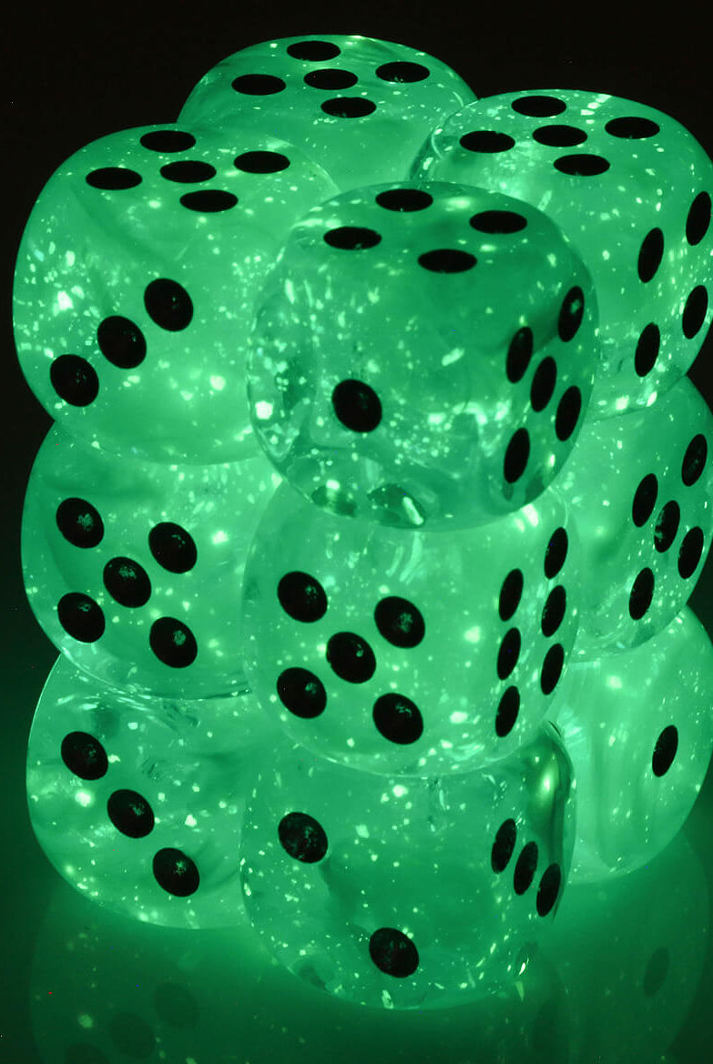 Glow in the Dark D6 dice