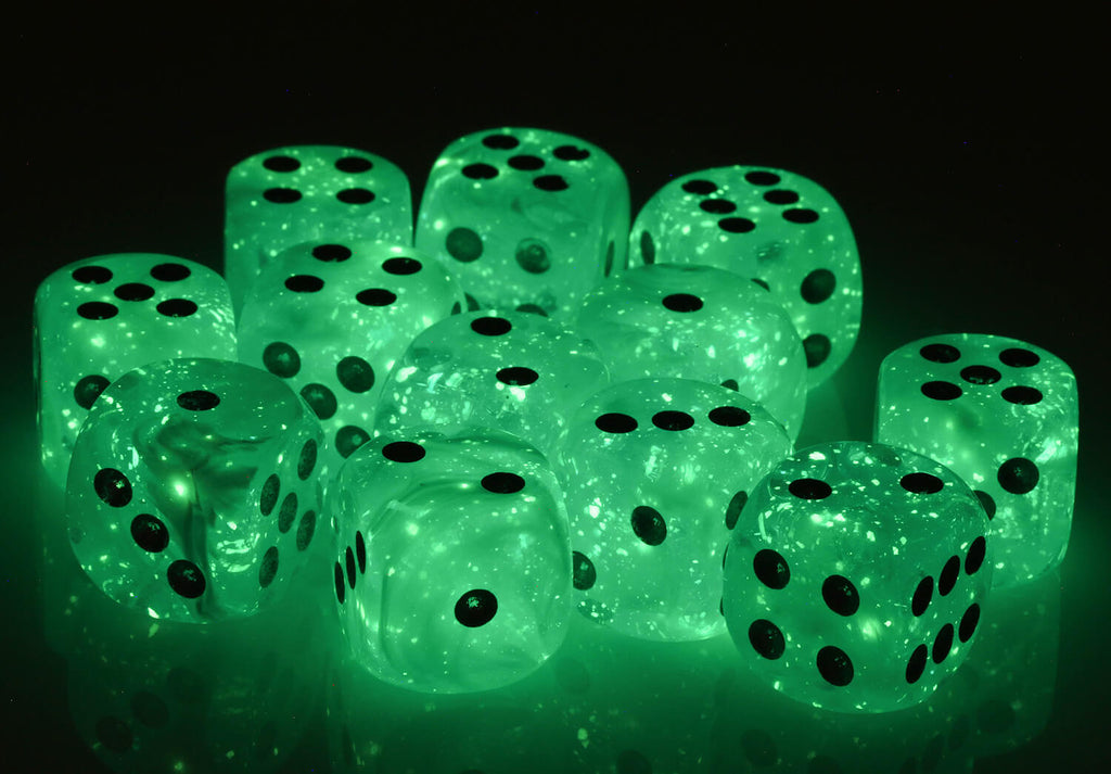 glowing dice