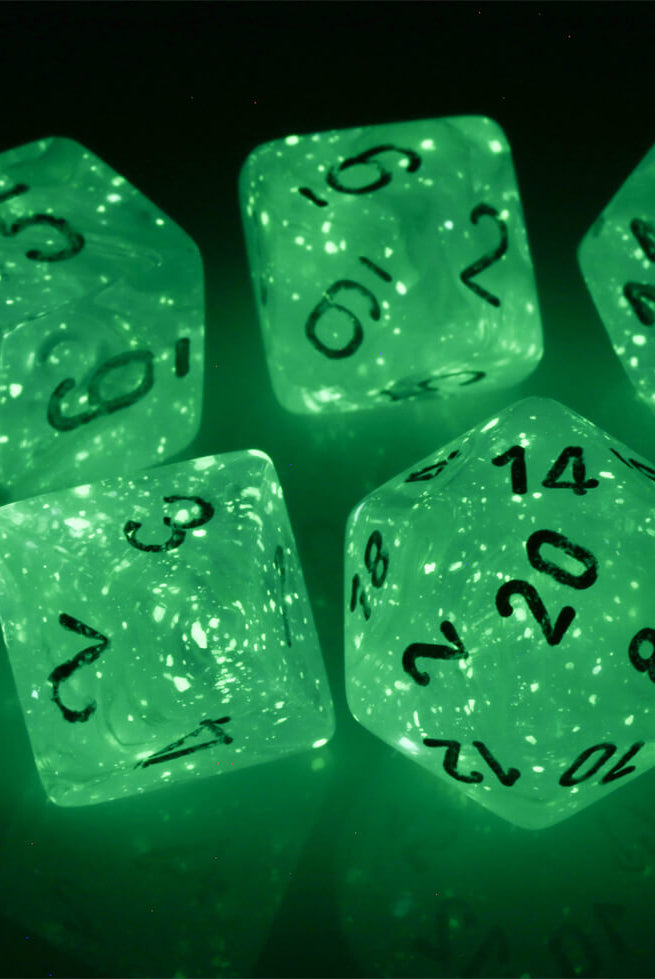 D&D dice glow in the dark