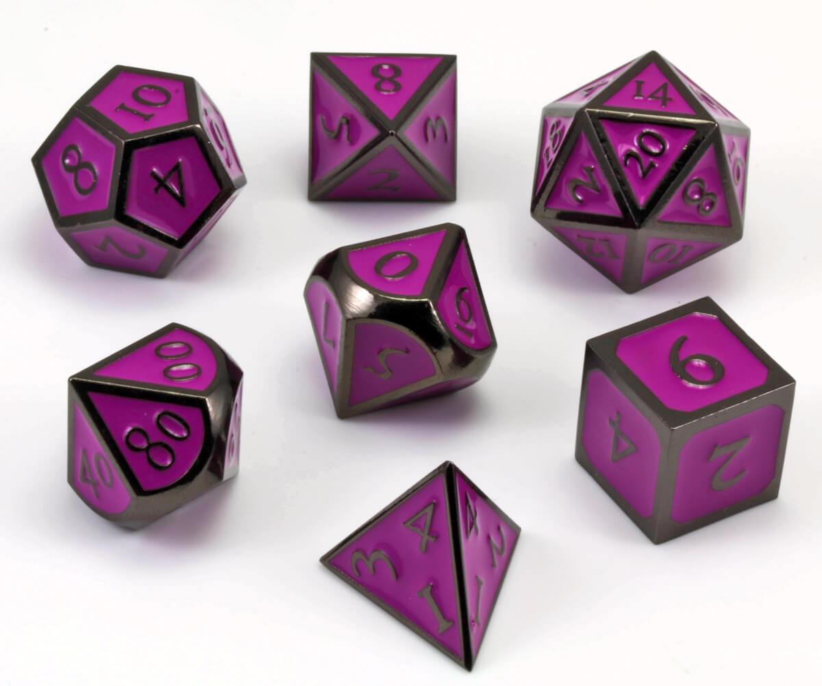 Enamel D&D Dice Purple 3