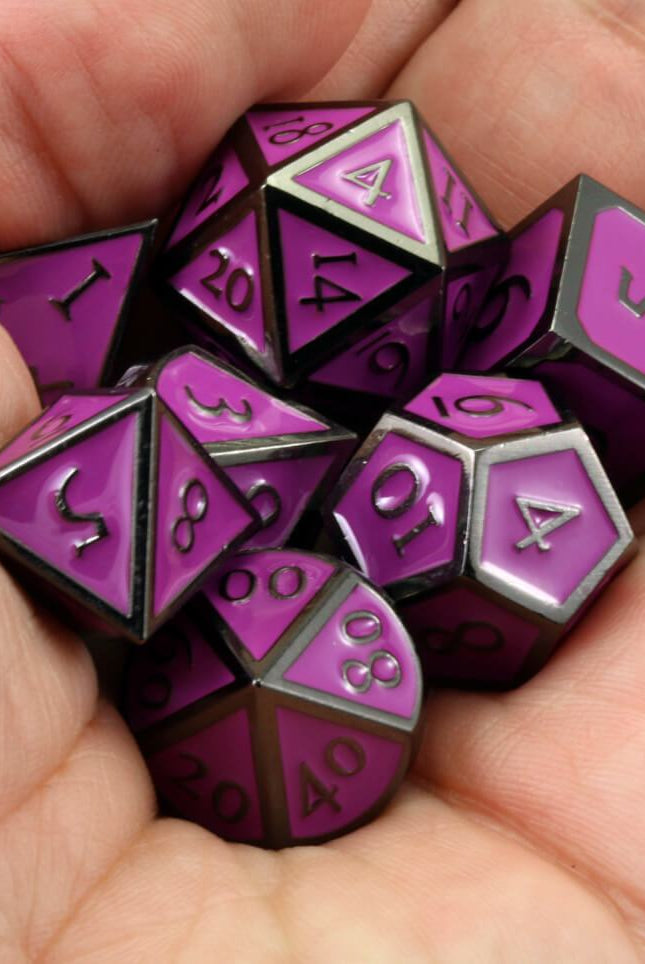 Enamel D&D Dice Purple 4