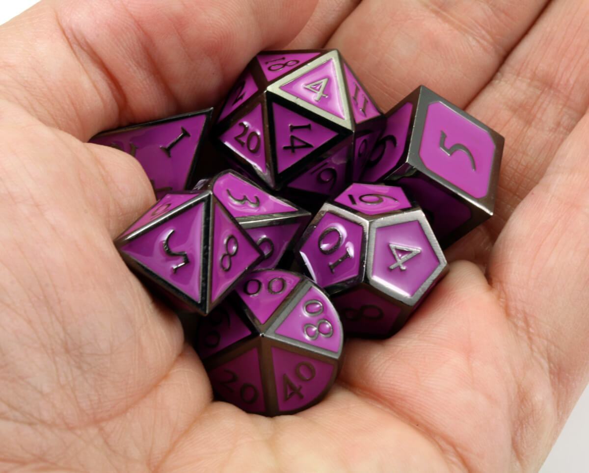 Enamel D&D Dice Purple 4