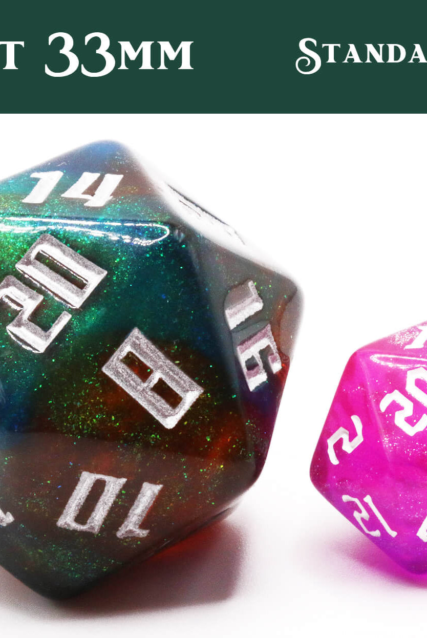 Giant dice size comparison