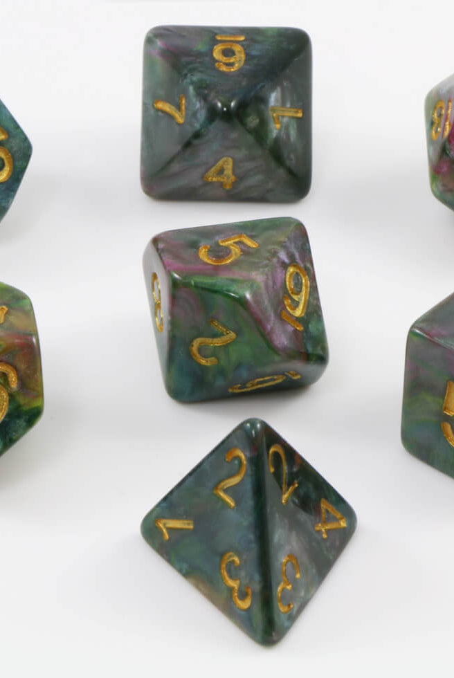 D&D dice green Shadowstone