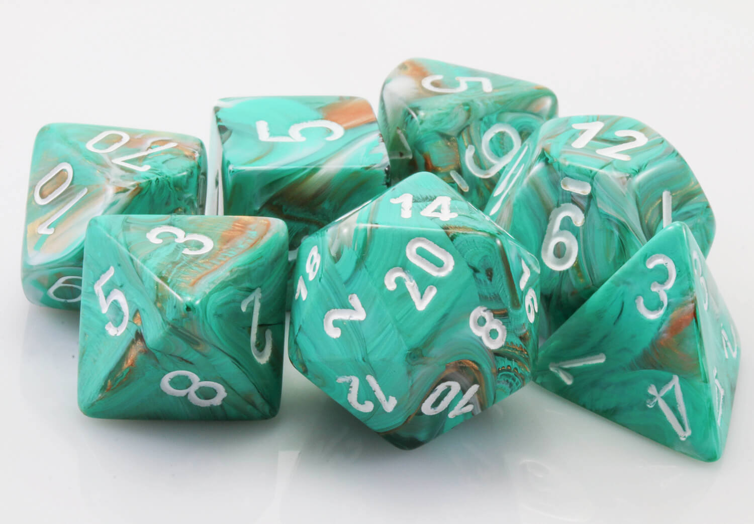 Marble Oxi-Copper Dice