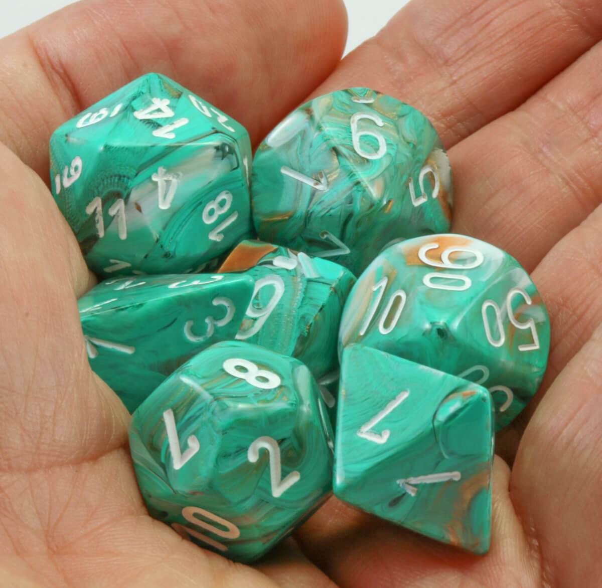 Beautiful Green D&D Dice