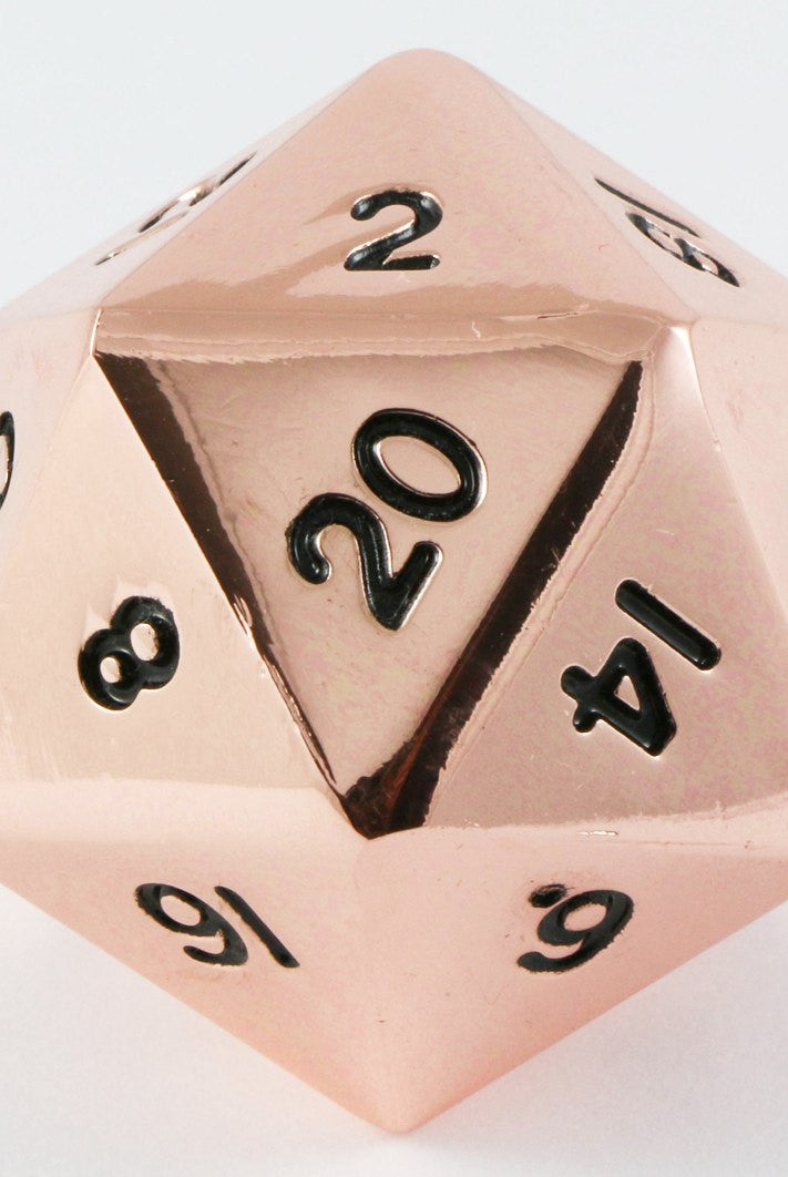 giant d20 metal copper
