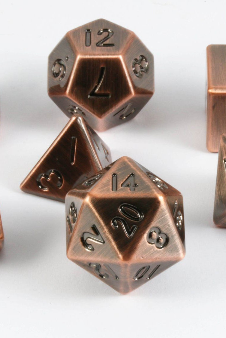 Metal D&D Dice Antique Copper