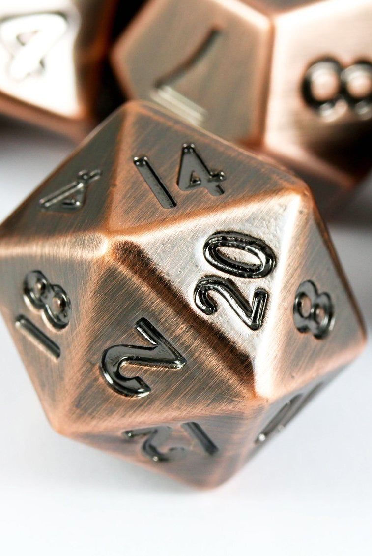 d20 Metal Antique Copper