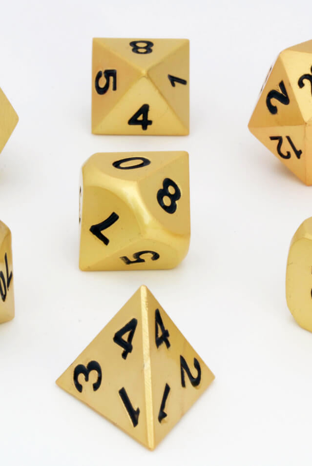 Gold RPG Dice