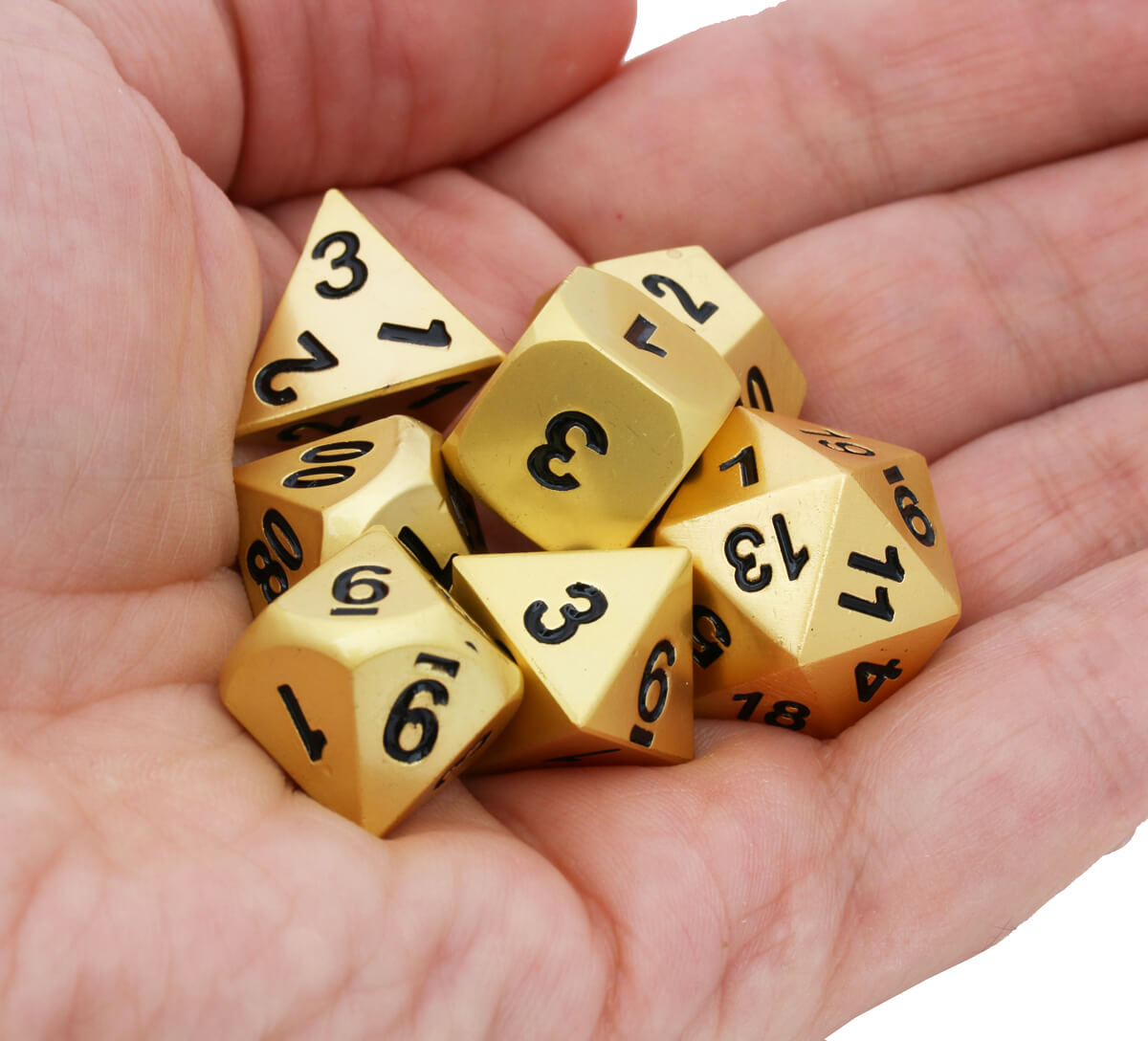 heavy metal gold dice