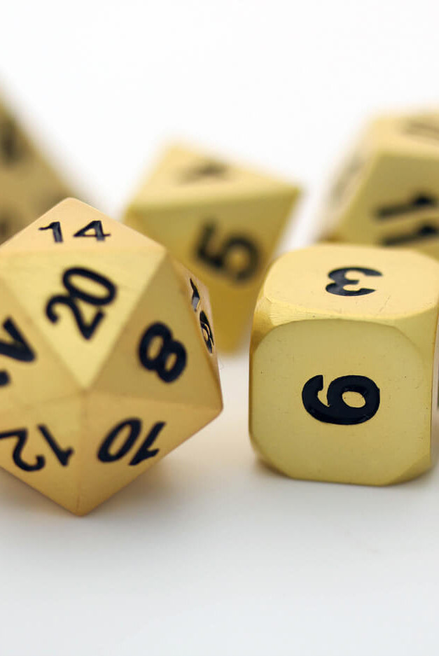 Gold D&D Dice