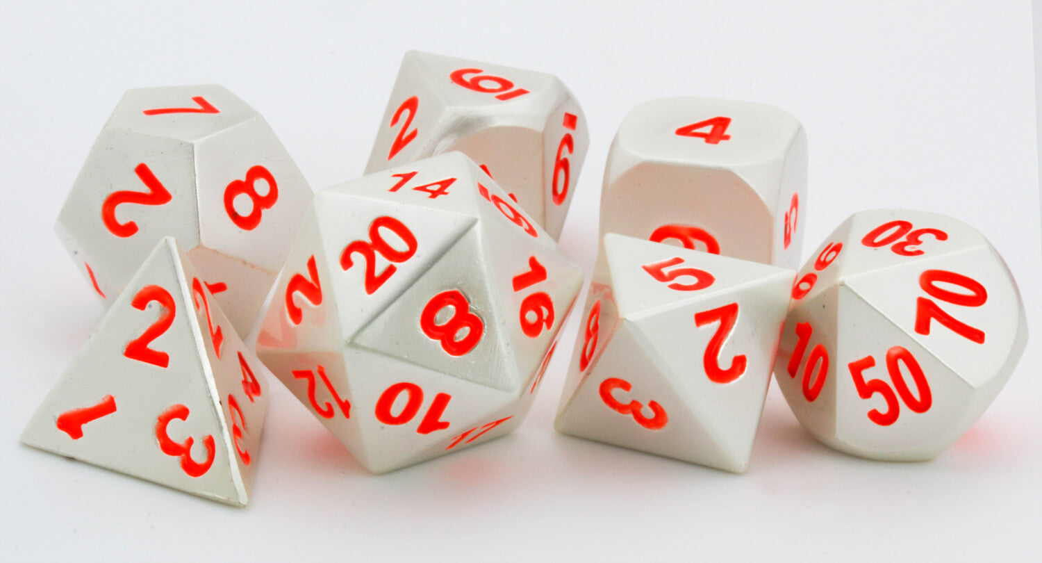 Silver D&D Dice