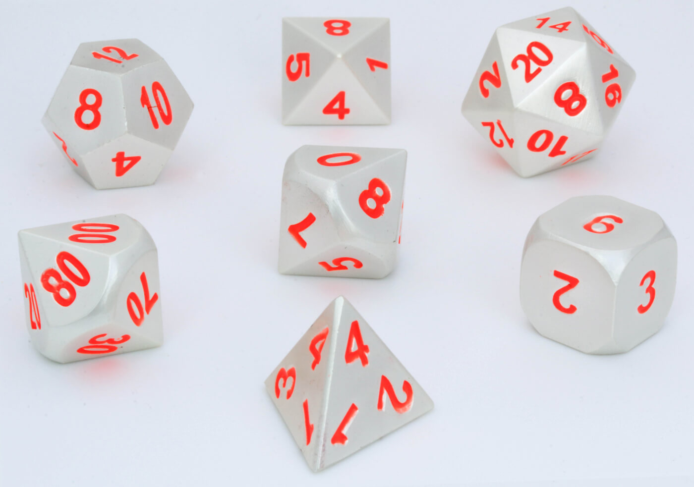 Silver RPG Dice