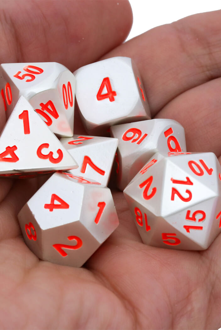 Metal DnD Dice Silver