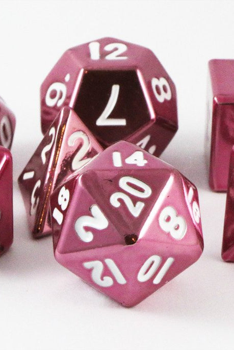 metal dice pink