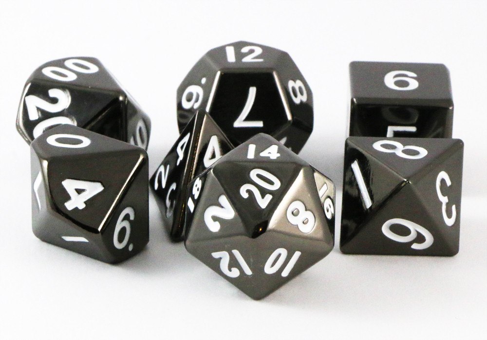 metal dice sterling gray