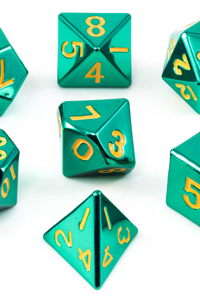 Metal D&D Dice Teal