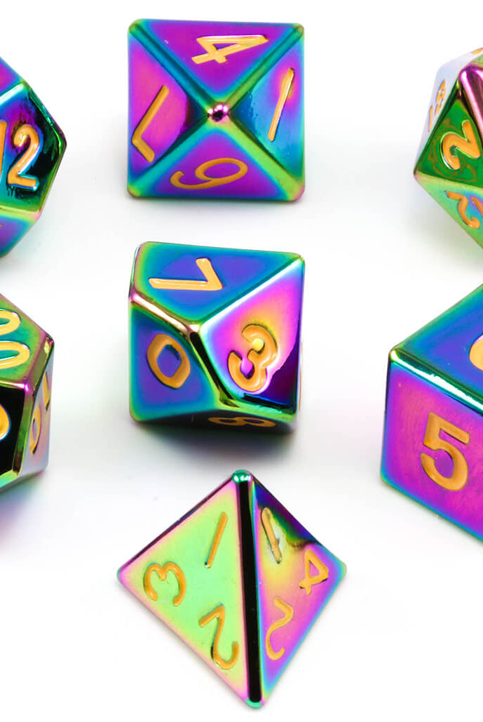 Metal Rainbow D&D Dice