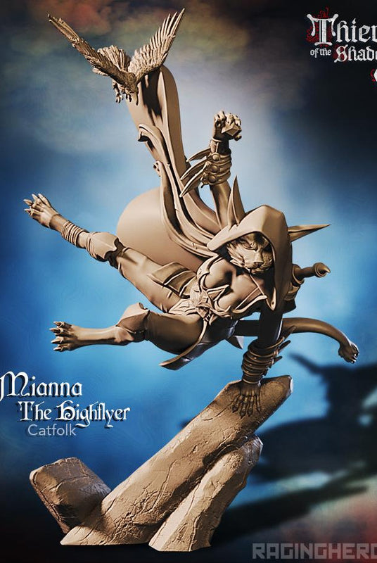 Raging Heroes Miniatures (Catfolk, Mianna The Highflyer)