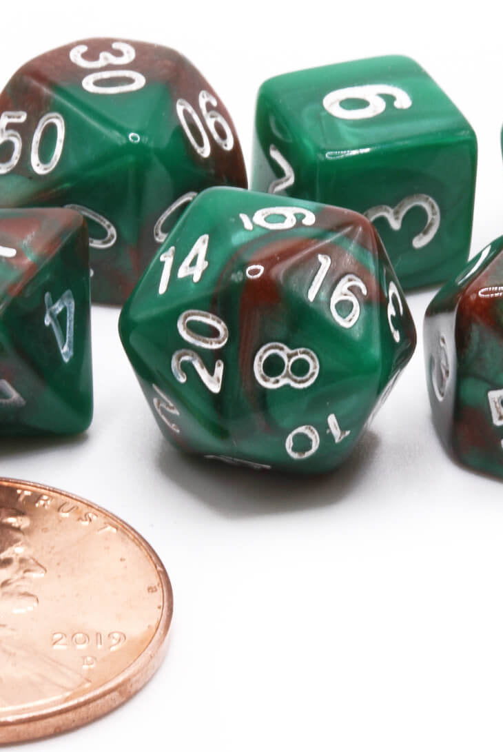 Mini DnD dice green