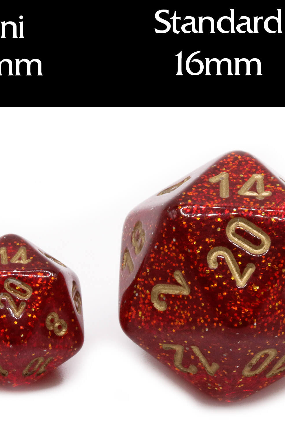 chessex mini dice size