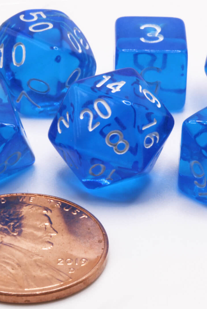Translucent Blue Mini Dice