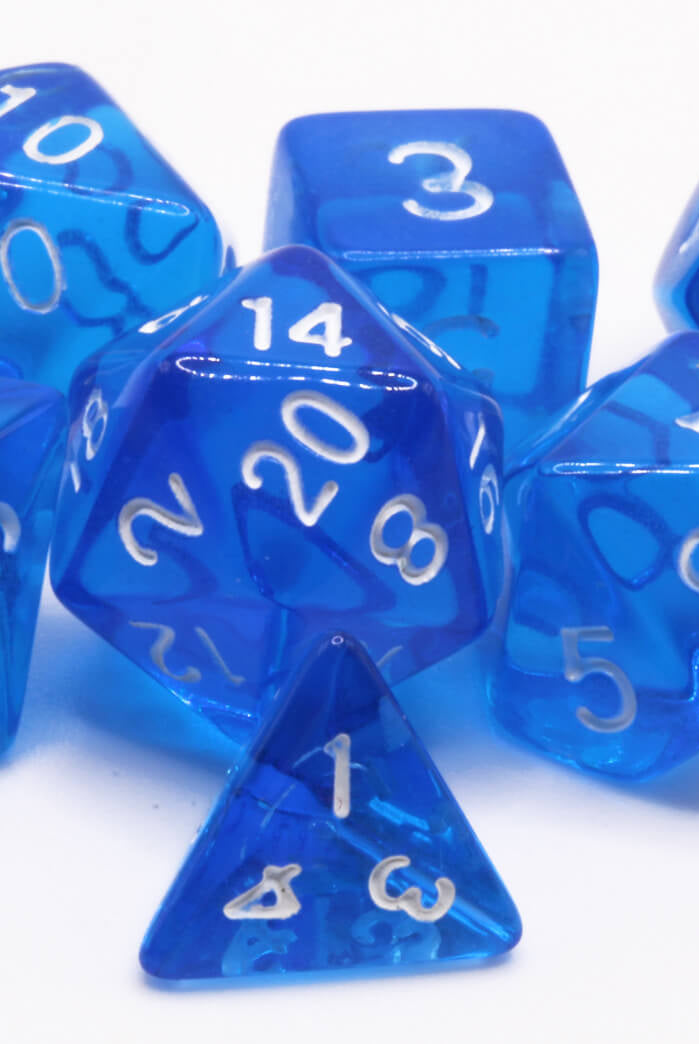 Translucent Blue Mini Dice 3