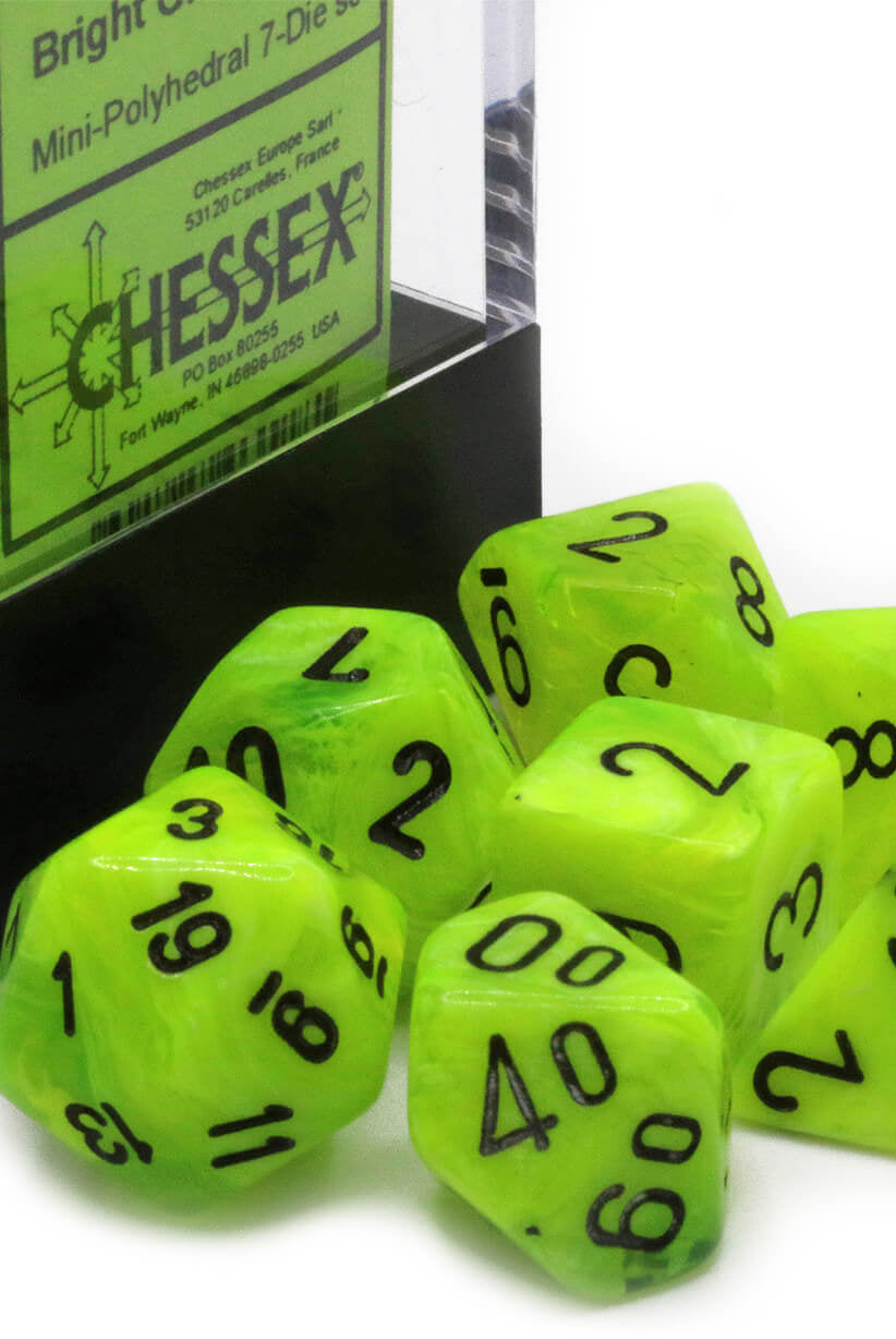 Mini Dice Chessex bright green