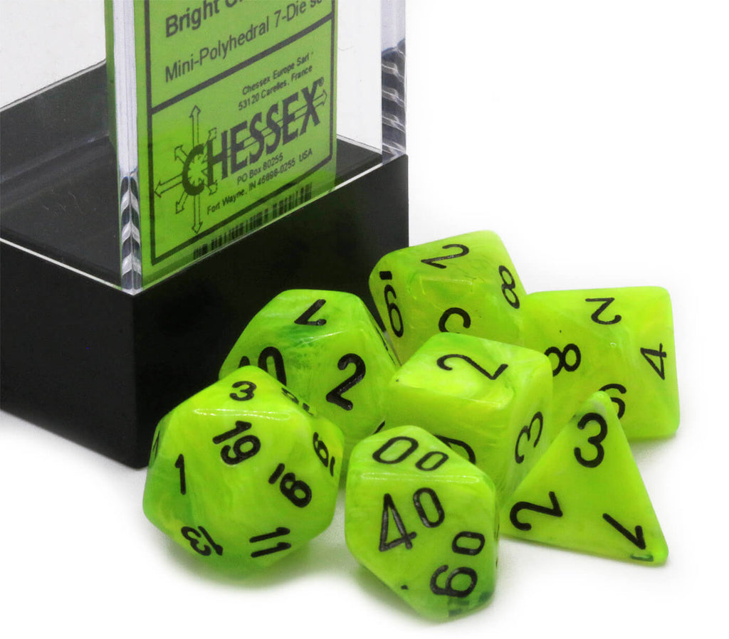 Mini Dice Chessex bright green