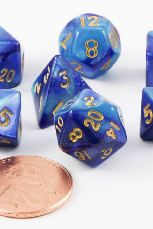 Mini RPG Dice Blue