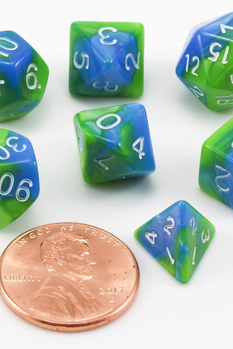 D&D Mini Dice Green Blue