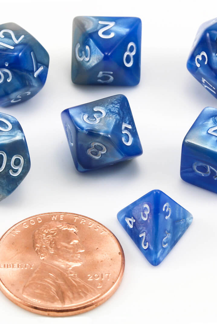 RPG Mini Dice Blue Steel
