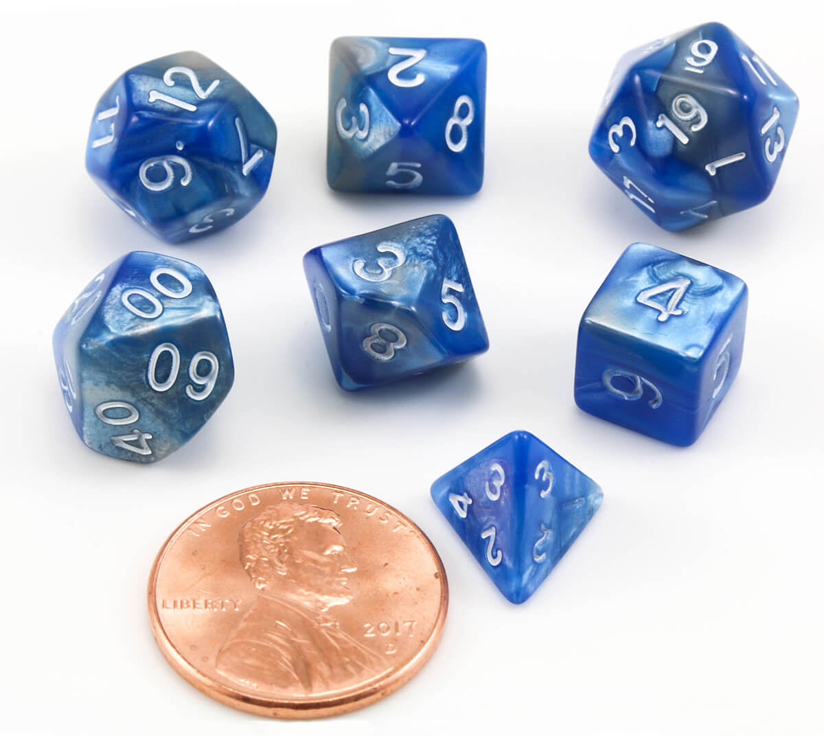RPG Mini Dice Blue Steel