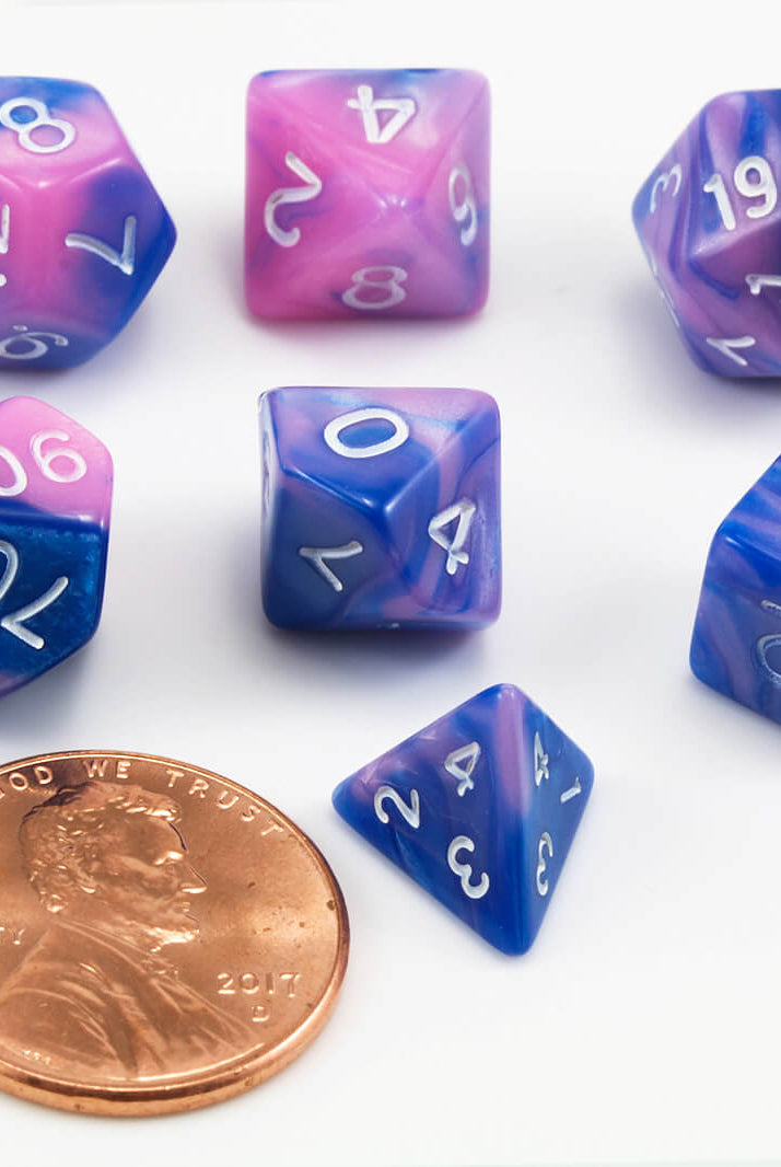 RPG Mini Dice Pink Blue
