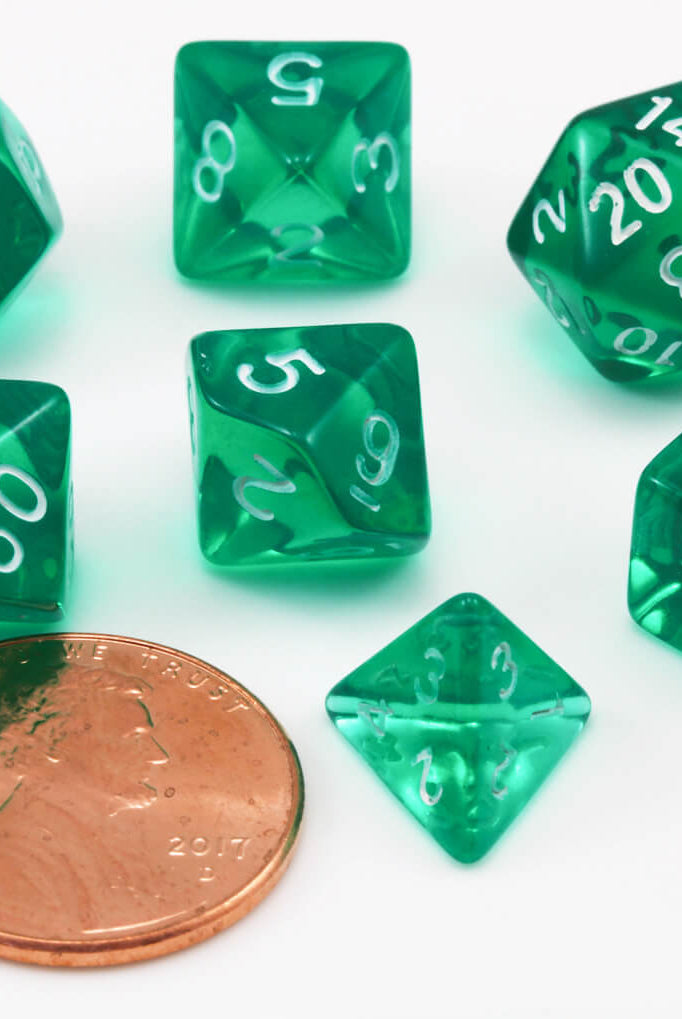 Mini D&D Dice Green