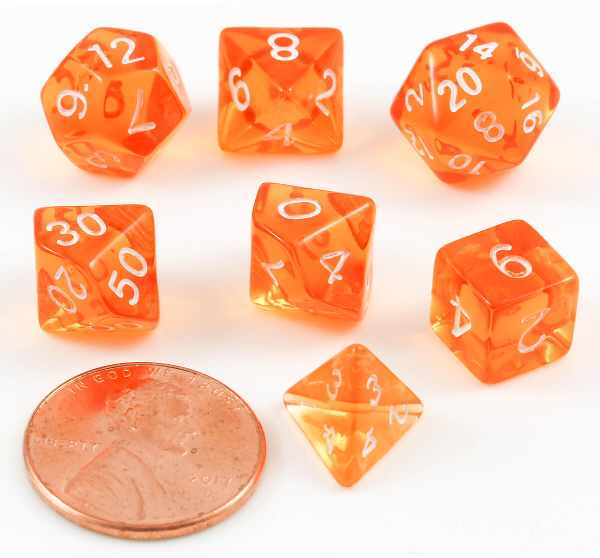 Mini D&D Dice Orange