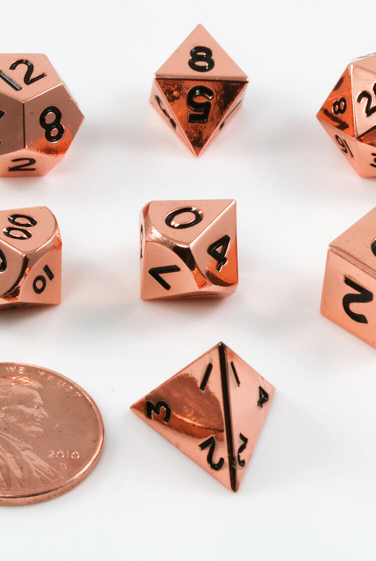 Mini DnD Dice Copper Metal