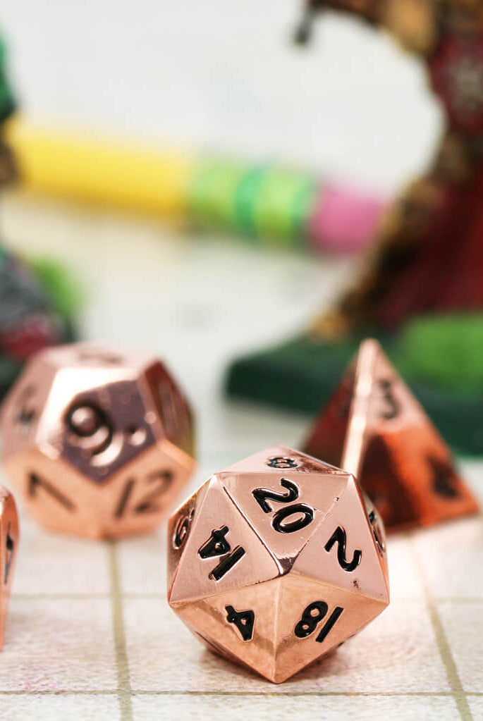DnD Dice Metal Mini Copper