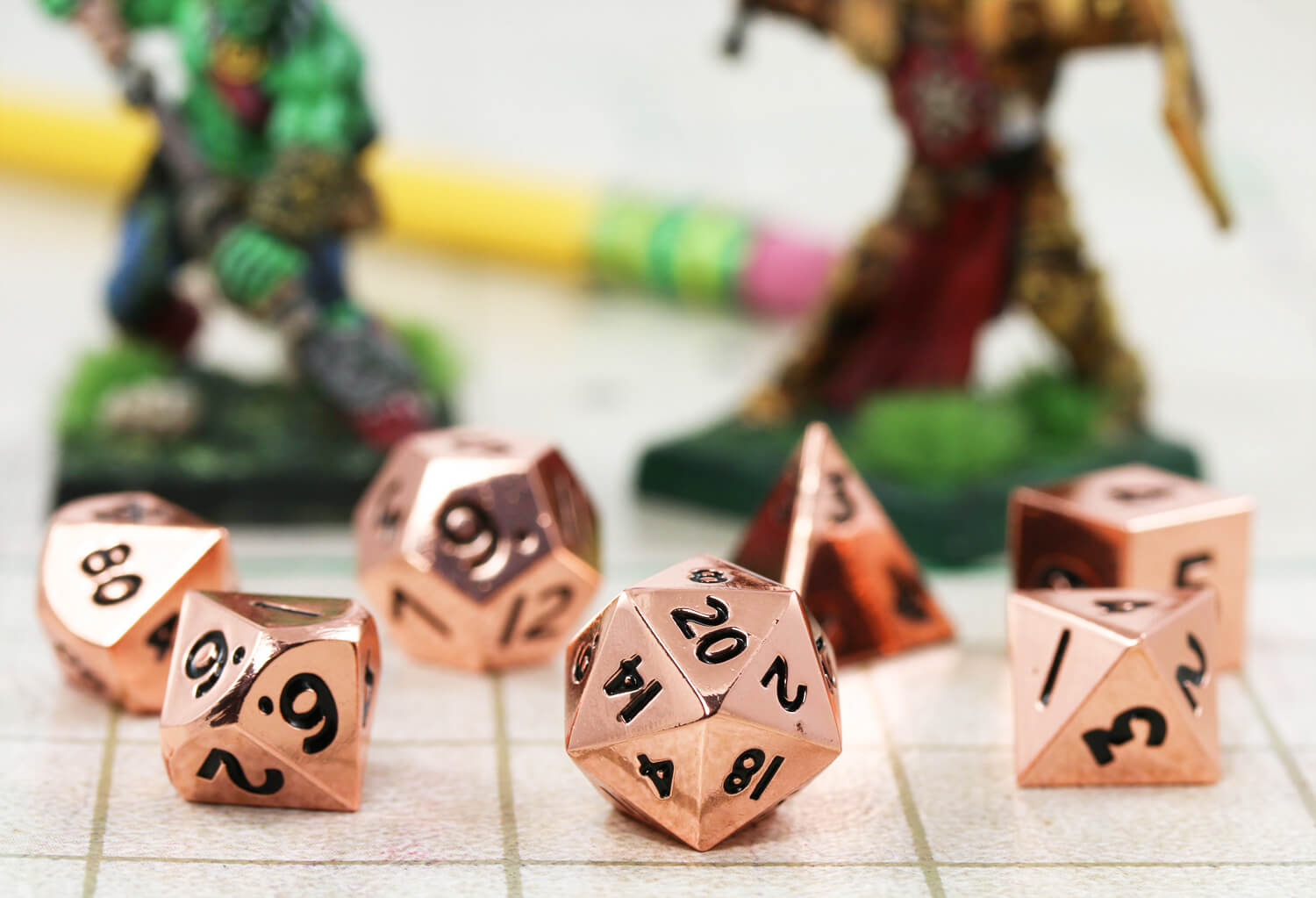 DnD Dice Metal Mini Copper
