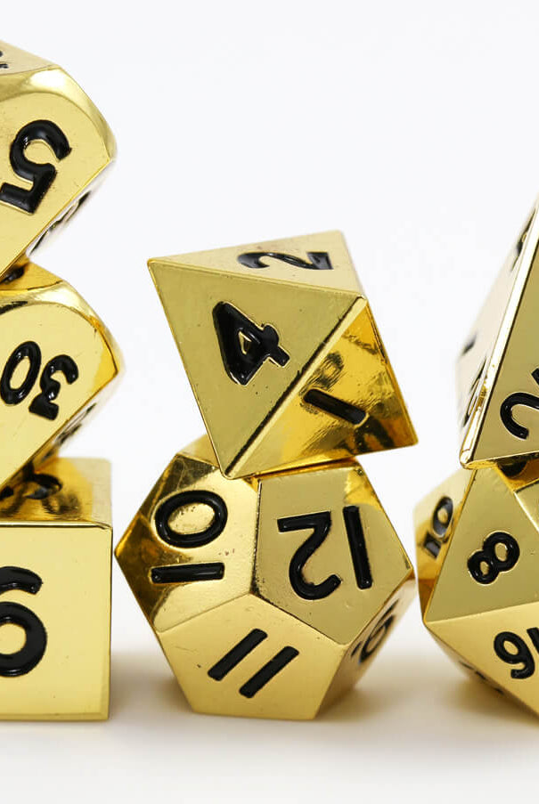 DnD Dice Metal Mini Gold